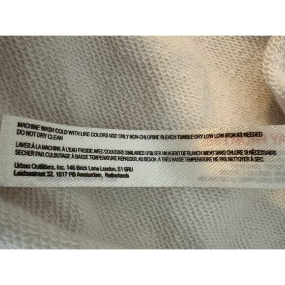 Daily Practice Hoodie Womens XS White Short Sleeve Embroidered Floral Pullover - Picture 9 of 11